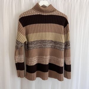Striped Brown and Beige Men's Sweater
